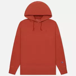 Мужская толстовка Champion Reverse Weave Script Logo Embroidery Hooded, цвет красный, размер M