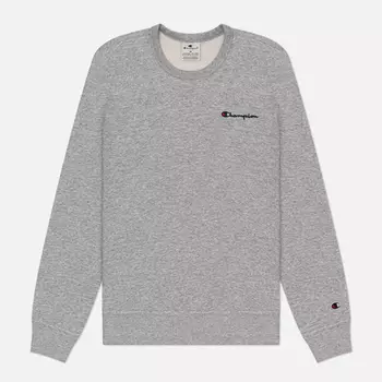 Мужская толстовка Champion Small Logo Fleece Crew Neck, цвет серый, размер XL