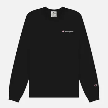 Мужская толстовка Champion Small Logo Fleece Crew Neck, цвет чёрный, размер L