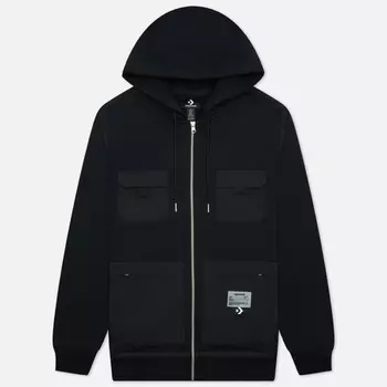Мужская толстовка Converse x Joshua Vides Utility Fleece Full Zip Hoodie, цвет чёрный, размер XXL
