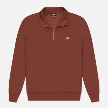 Мужская толстовка Dickies Oakport Quarter Zip, цвет коричневый, размер M