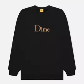 Мужская толстовка Dime Dime Classic Embroidered Crew Neck, цвет чёрный, размер XL