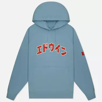 Мужская толстовка Edwin Katakana Retro Hoodie, цвет голубой, размер XXL