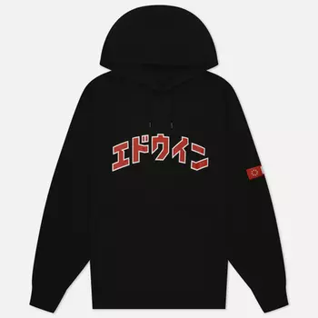 Мужская толстовка Edwin Katakana Retro Hoodie, цвет чёрный, размер XXL