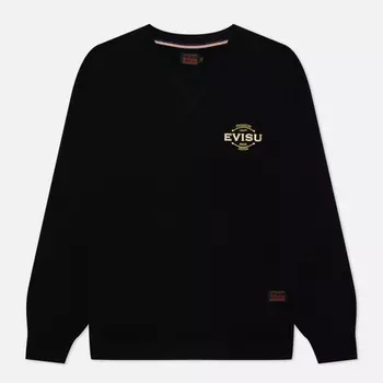 Мужская толстовка Evisu 2-Layer Hand Brush Daicock Printed, цвет чёрный, размер S