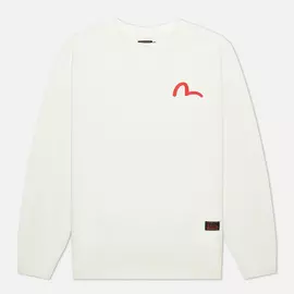Мужская толстовка Evisu Basic Crew Neck Seagull Print, цвет белый, размер L