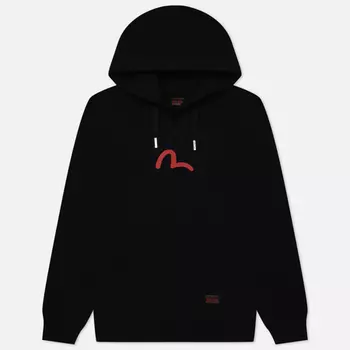 Мужская толстовка Evisu Basic Hoodie Seagull Print, цвет чёрный, размер L