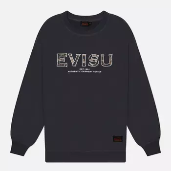 Мужская толстовка Evisu Cloud Evisu Print Deer Head Print, цвет серый, размер XL