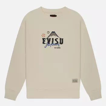 Мужская толстовка Evisu Evergreen Kumadori Daruma Printed, цвет бежевый, размер XL