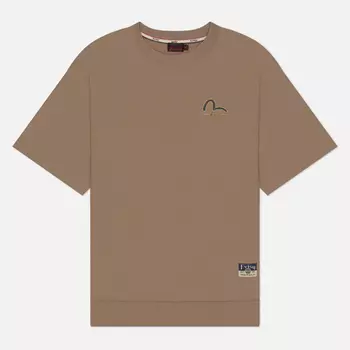 Мужская толстовка Evisu The Great Wave & Seagull Print, цвет бежевый, размер XXL