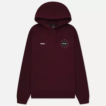 Мужская толстовка F.C. Real Bristol Big Logo Team Hoodie, цвет бордовый, размер S