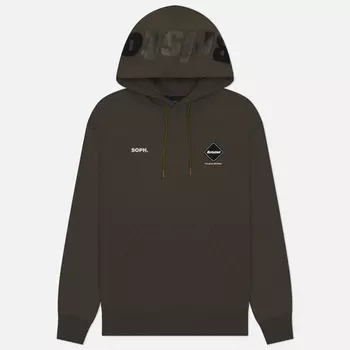 Мужская толстовка F.C. Real Bristol Logo Team Hoodie, цвет оливковый, размер L