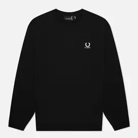 Мужская толстовка Fred Perry x Raf Simons Laurel Detail Crew Neck, цвет чёрный, размер XS