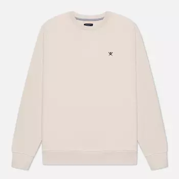 Мужская толстовка Hackett Embroidery London Logo Crew Neck, цвет бежевый, размер XL