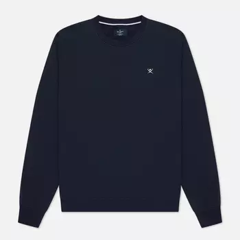 Мужская толстовка Hackett Embroidery London Logo Crew Neck, цвет синий, размер XS
