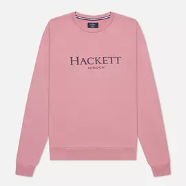 Мужская толстовка Hackett London Logo Crew Neck, цвет розовый, размер M
