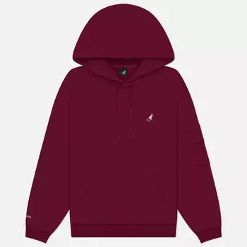 Мужская толстовка Kangol KNGL Pocket Hoodie, цвет бордовый, размер S