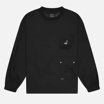 Мужская толстовка Kangol Nylon Pocket Pullover, цвет чёрный, размер M