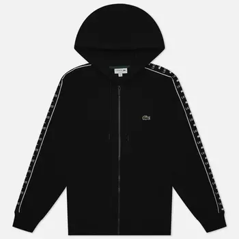 Мужская толстовка Lacoste Core Brushed Fleece Zip-Up Hoodie, цвет чёрный, размер XXL