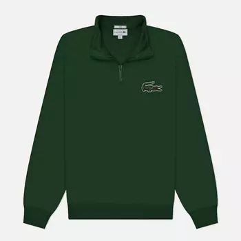 Мужская толстовка Lacoste High-Neck Organic Cotton Zip-Up, цвет зелёный, размер XL