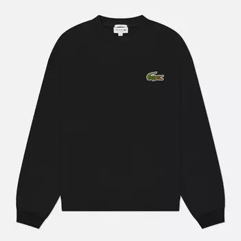 Мужская толстовка Lacoste Loose Fit Badge Accent Fleece, цвет чёрный, размер M
