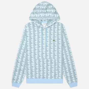 Мужская толстовка Lacoste Monogram Hoodie, цвет голубой, размер M