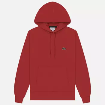 Мужская толстовка Lacoste Organic Cotton Hoodie Classic Fit, цвет красный, размер XXL