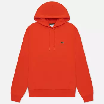 Мужская толстовка Lacoste Organic Cotton Hoodie Classic Fit, цвет оранжевый, размер XL