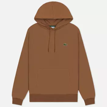 Мужская толстовка Lacoste Organic Cotton Hoodie, цвет коричневый, размер L