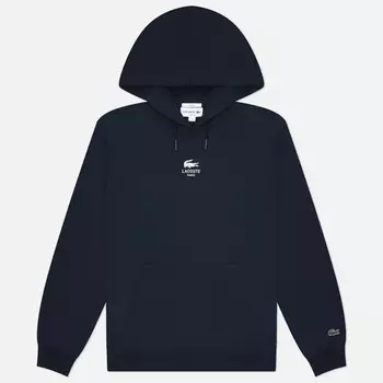 Мужская толстовка Lacoste Printed Hoodie, цвет синий, размер S