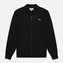 Мужская толстовка Lacoste Sport Cotton Blend Fleece Zip, цвет чёрный, размер L