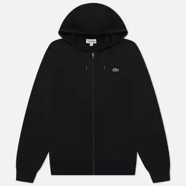Мужская толстовка Lacoste Sport Lightweight Bi-Material Hoodie, цвет чёрный, размер XXS