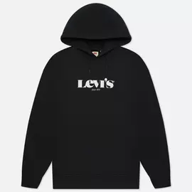 Мужская толстовка Levi's Relaxed Graphic MV Logo Hoodie, цвет чёрный, размер XXS