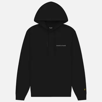 Мужская толстовка Lyle & Scott Embroidered Hoodie, цвет чёрный, размер M