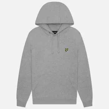 Мужская толстовка Lyle & Scott Hoodie Regular Fit, цвет серый, размер XXL