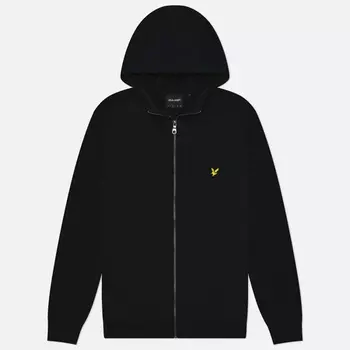 Мужская толстовка Lyle & Scott Hybrid Zip Hoodie, цвет чёрный, размер S