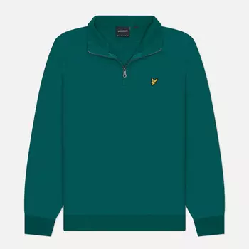 Мужская толстовка Lyle & Scott Loopback 1/4 Zip, цвет зелёный, размер XL