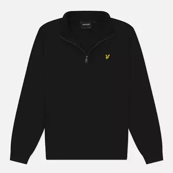 Мужская толстовка Lyle & Scott Loopback 1/4 Zip, цвет чёрный, размер L