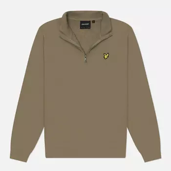 Мужская толстовка Lyle & Scott Loopback 1/4 Zip, цвет оливковый, размер XXL