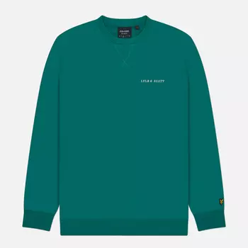 Мужская толстовка Lyle & Scott Loopback Embroidered Crew Neck, цвет зелёный, размер XXL