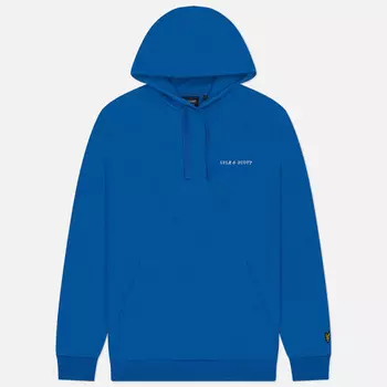 Мужская толстовка Lyle & Scott Loopback Embroidered Hoodie, цвет синий, размер XXL