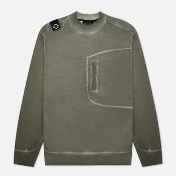 Мужская толстовка MA.Strum Oil Wash Crew Neck, цвет зелёный, размер XL