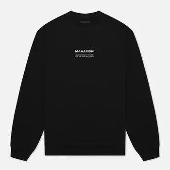 Мужская толстовка maharishi Organic Crew Military Type Embroidery, цвет чёрный, размер XL