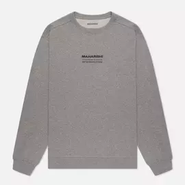 Мужская толстовка maharishi Organic Crew Military Type Embroidery, цвет серый, размер S