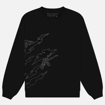 Мужская толстовка maharishi Sparse Bonsai Crew, цвет чёрный, размер M