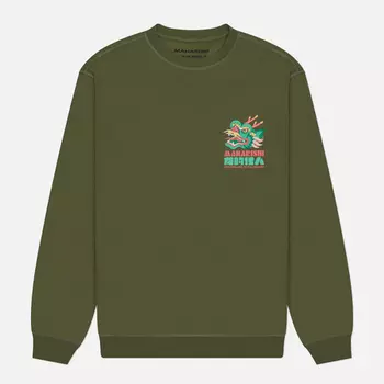 Мужская толстовка maharishi x Allister Lee Year Of The Dragon Crew Neck, цвет оливковый, размер XL