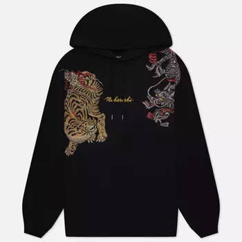 Мужская толстовка maharishi Ying & Yang Hoodie, цвет чёрный, размер XXL