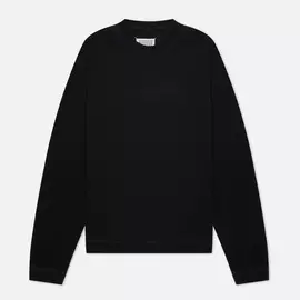 Мужская толстовка Maison Margiela Classic Embroidered Text Logo Crew Neck, цвет чёрный, размер 54