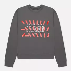 Мужская толстовка Maison Margiela Tape Print Crew Neck, цвет серый, размер 46