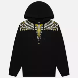 Мужская толстовка Marcelo Burlon Birds Wings Regular Hoodie, цвет чёрный, размер XL